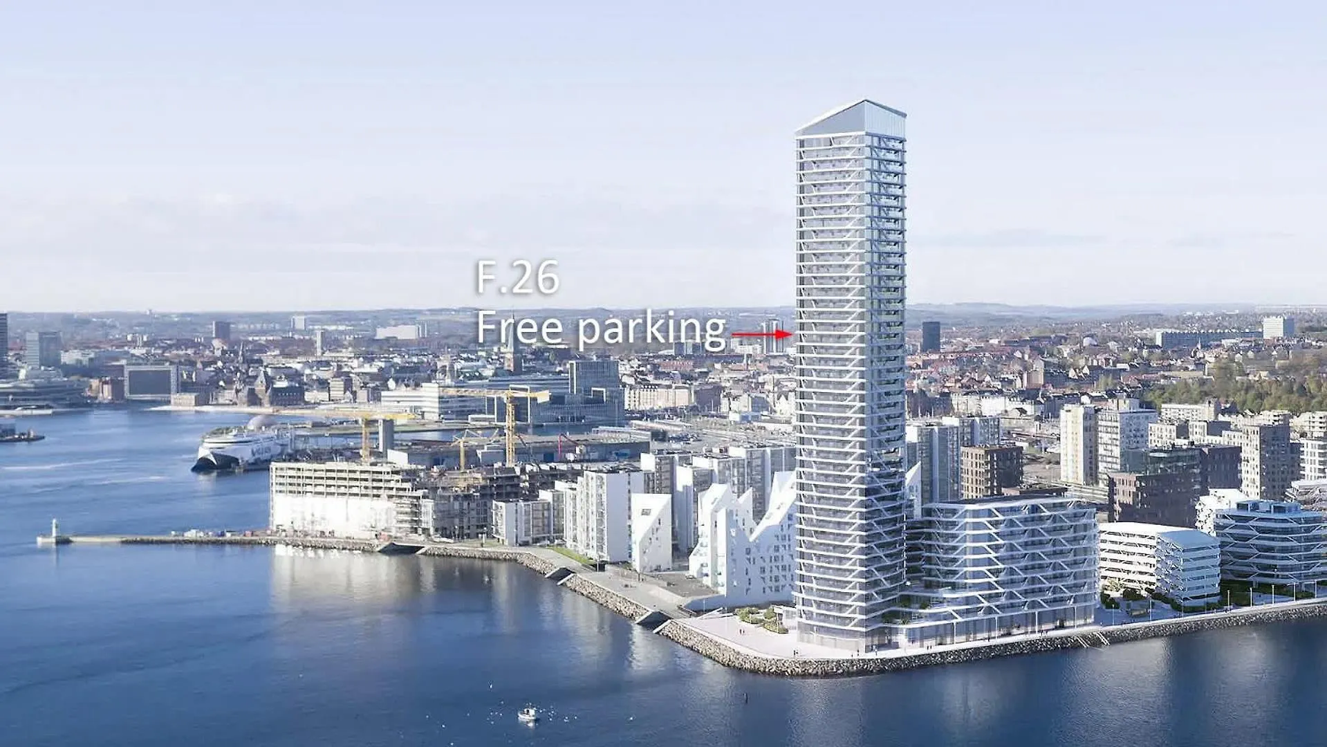 26-Etage Lejlighed Med Utrolig Havudsigt Århus
